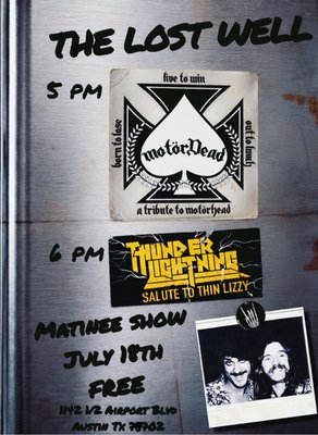 MOTORDEAD VS. THUNDER LIGHTING- NO COVER MATINEE