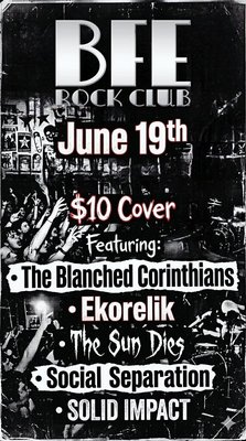 Social Separation, The Blanched Corinthians, When The Sun Dies, Ekorelik, Solid Impact