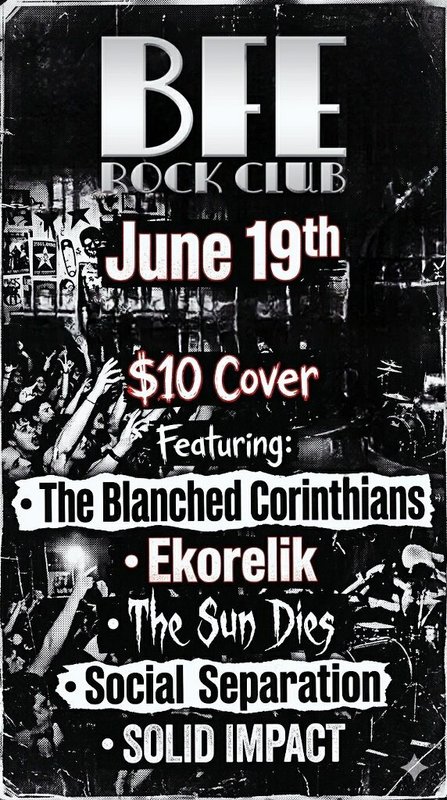 Social Separation, The Blanched Corinthians, When The Sun Dies, Ekorelik, Solid Impact