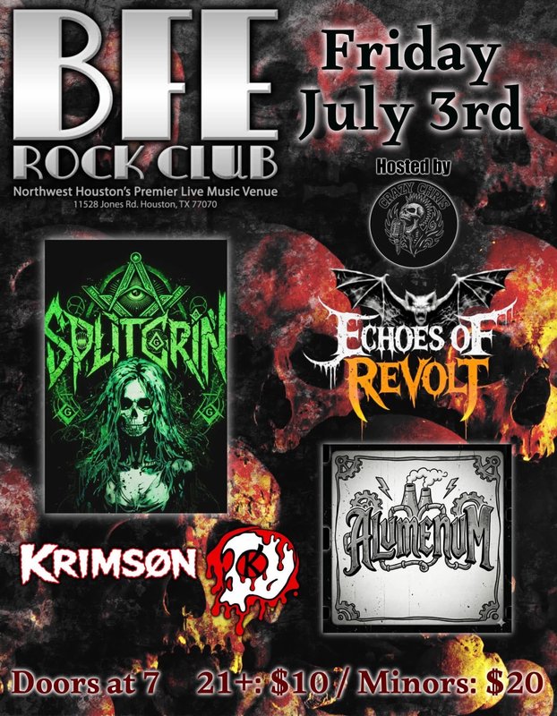Split Grin, Echoes of Revolt, Krimson, Alumenum