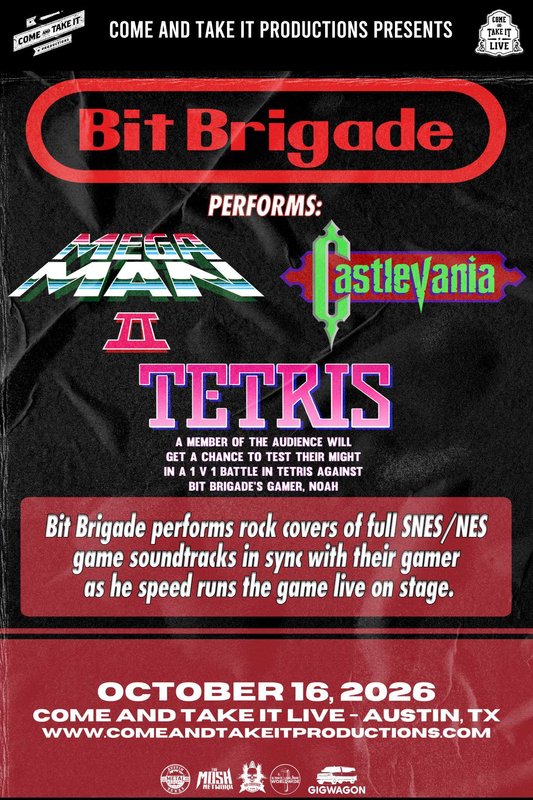 BIT BRIGADE Performs ‘Mega Man II’ + ‘Castlevania’ + ‘Tetris’ LIVE