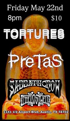 TORTURES, PRETAS, SABBATH CROW