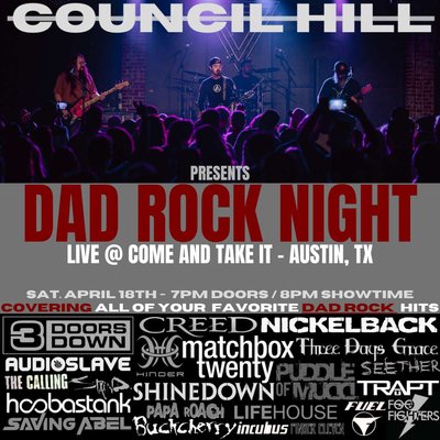 ‘DAD ROCK NIGHT’ (2000s Rock Tribute) presented by Council Hill
